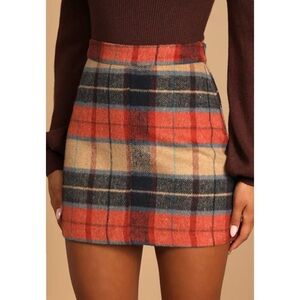 Lulu's Mad for Plaid Mini Skirt NWOT